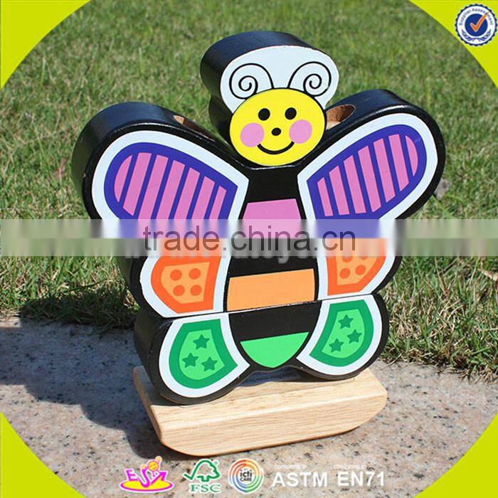 Wholesale cheap kids wooden stacking cup toy hot sale baby wooden stacking cup toy funny wooden stacking cup toy W13D079