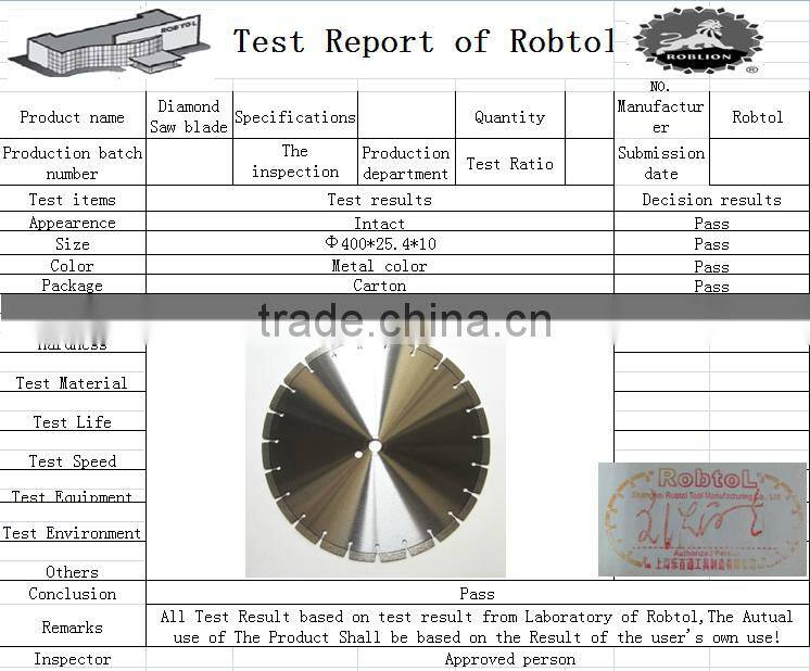 16" 400mm Concrete Diamond Saw Blade Walk Behind Saw Asphalt Paving Masonry Stone Cut Disc