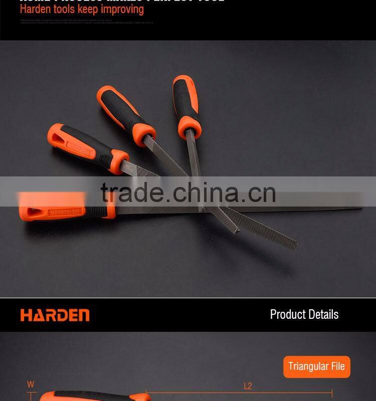 Professional 8" Triangular Second Cut File With Soft Handle