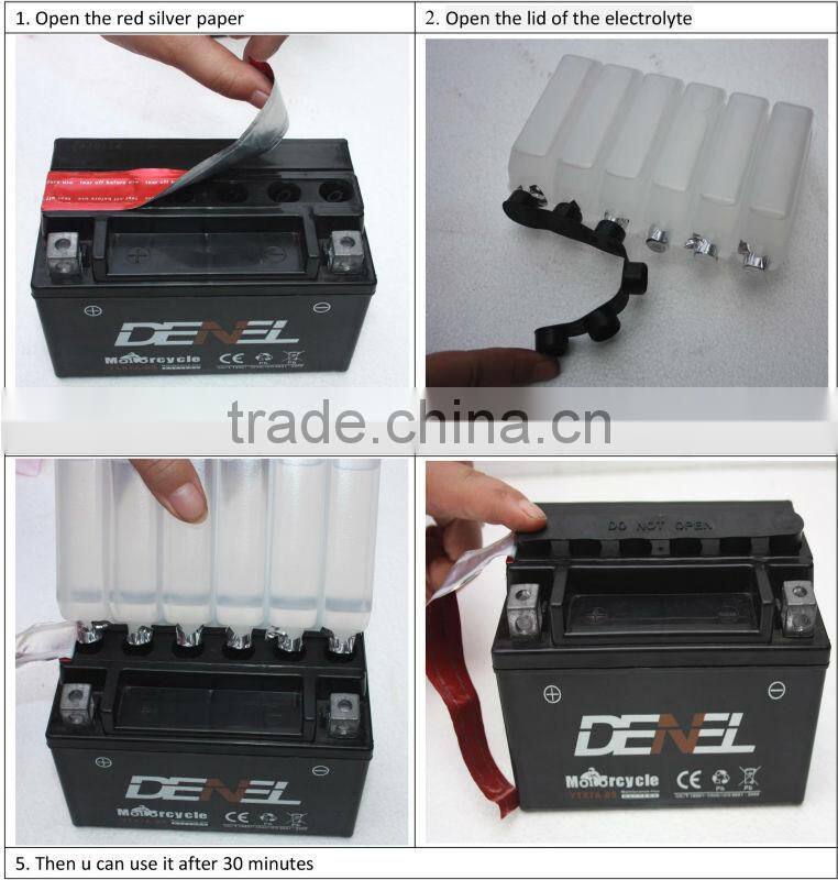 battery for start 12v 4ah dry motorcycle battery