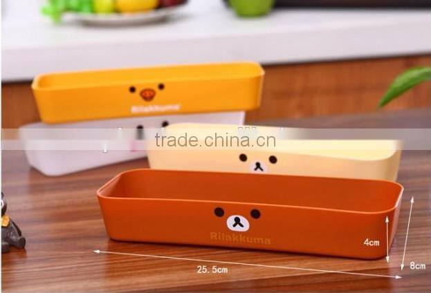2015 new mini cartoon colorful 4 piece plastic storage box for sundries/custom cartoon plastic stroage box/cartoon plastic box