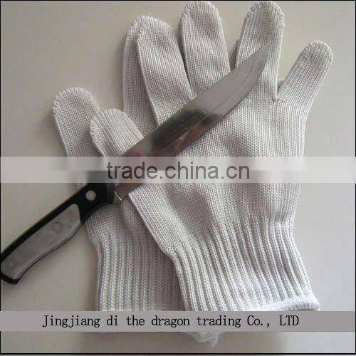 Steel wire gloves of cut resistant level 5 gloves