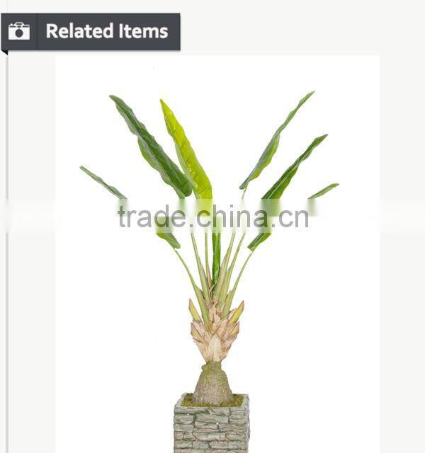 Green decorative artificial banana tree plastic banana plants