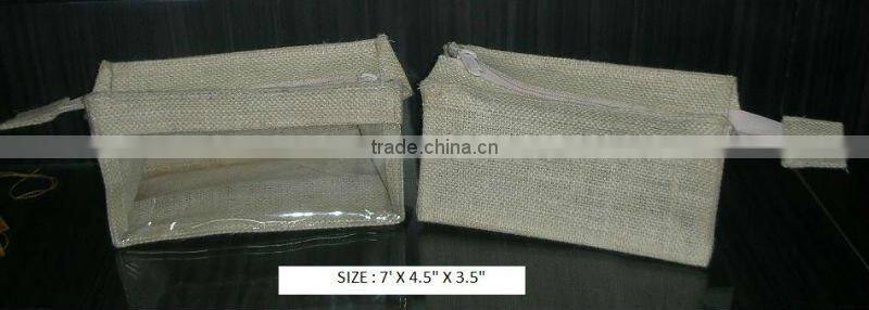 Jute packaging bag with zip