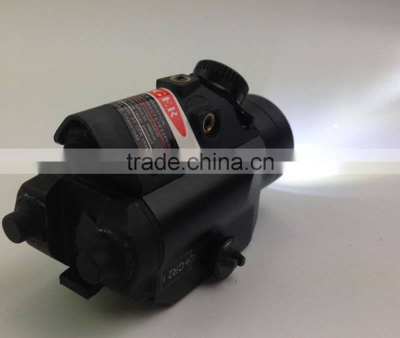 Erains TAC Optics Tactical Compact Pistol Weapon 225 Lumens Q5 LED Flashlight with 45 Degree 25 Lumens Red LED Light /Torch