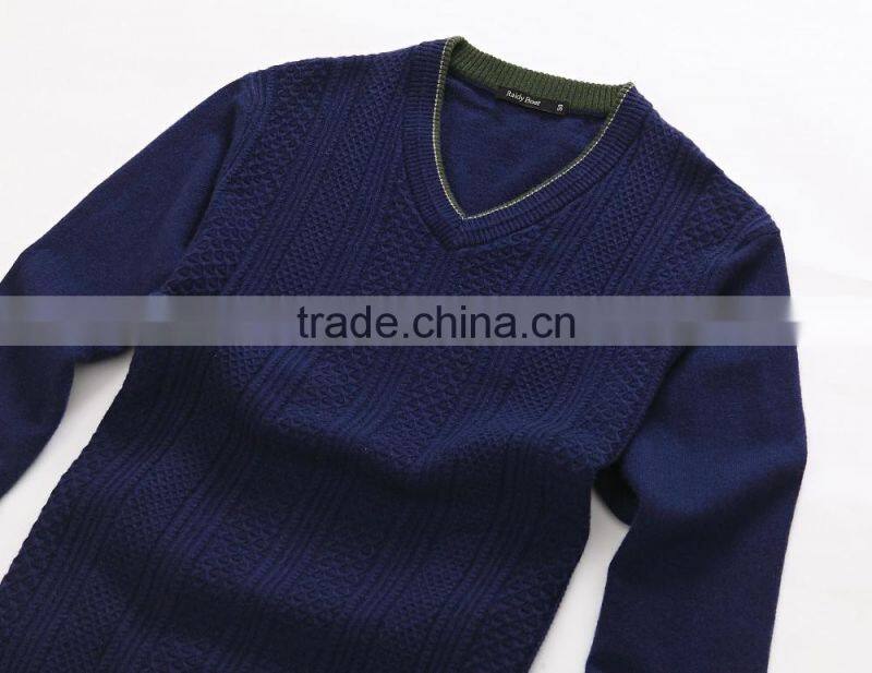wholesale Knit Sweater Cashmere/wool v-neck Sweater Mens