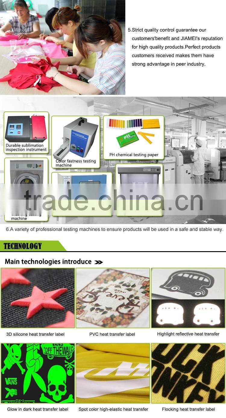 OEM custom silk screen removable t-shirt heat transfer sticker