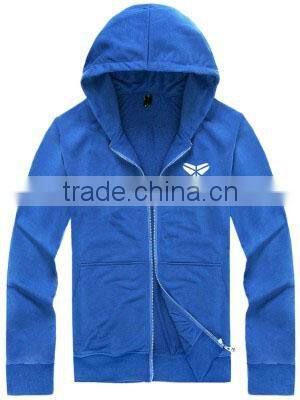 China manufacture custom printed hoodie men full zip