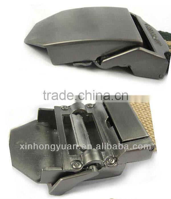 hot sell green strip alloy buckle military webbing belt