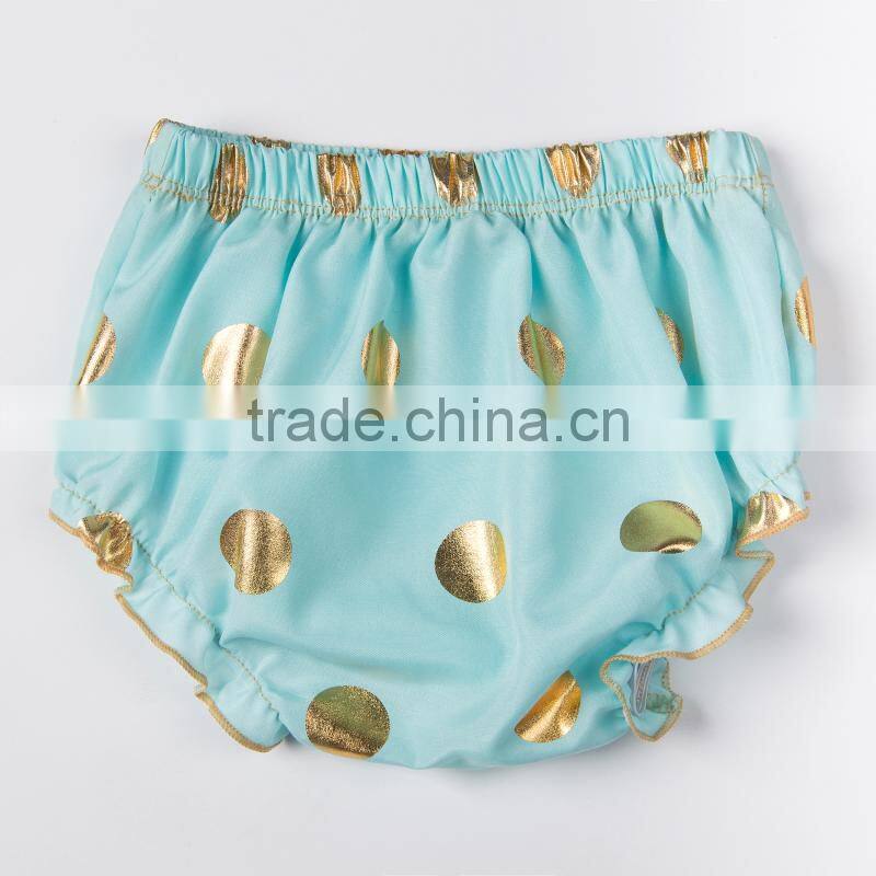 wholesale latest design Girls Sequin Polka Dot Cotton Toddler Infant Shorts Baby Bloomers With Golden Dots