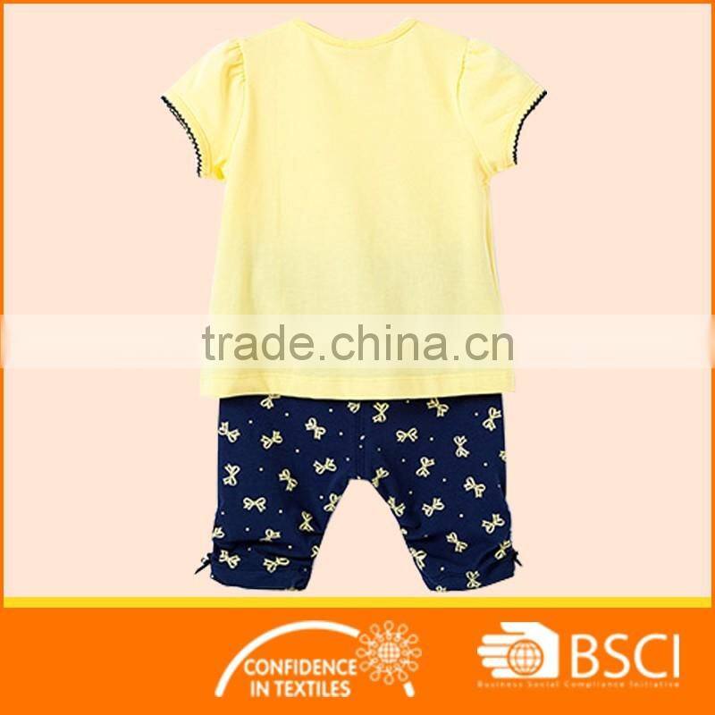 Infant Clothes Short Sleeve Shirt+ Printing Legging Baby Sets