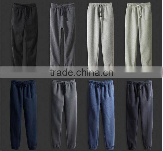 winter men women thicken 100% cooton sweatpants convergent feet beam foot more leisure sports pants