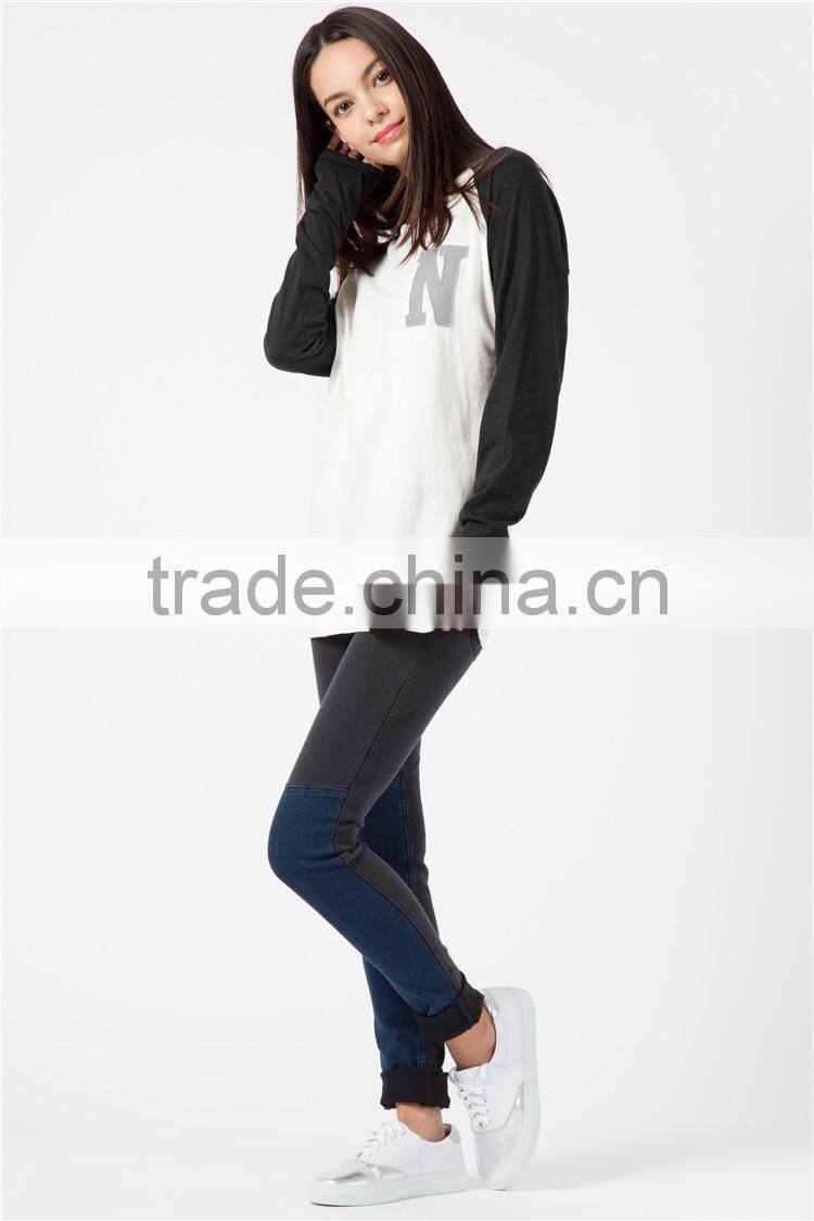 China factory price t shirt design customized blank raglan t-shirt