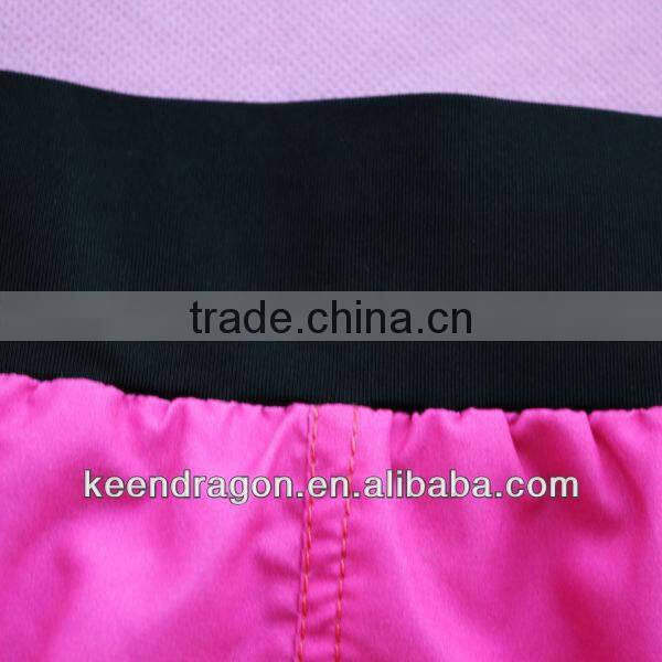Lady's fashion short 100% polyester custom printed mma shorts for women