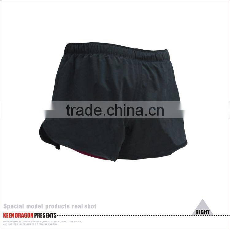 New design custom coolmax blank black cheap running shorts women