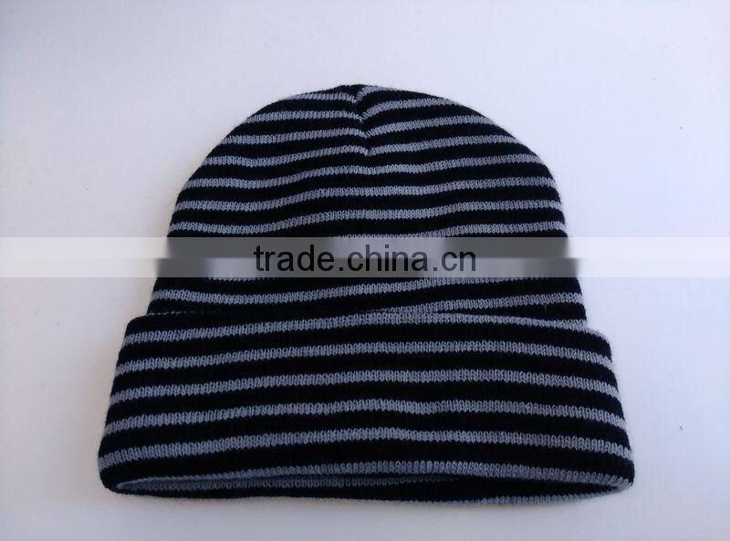 100% Acrylic Comfortable Hip Hop Knitted Beanie Hat