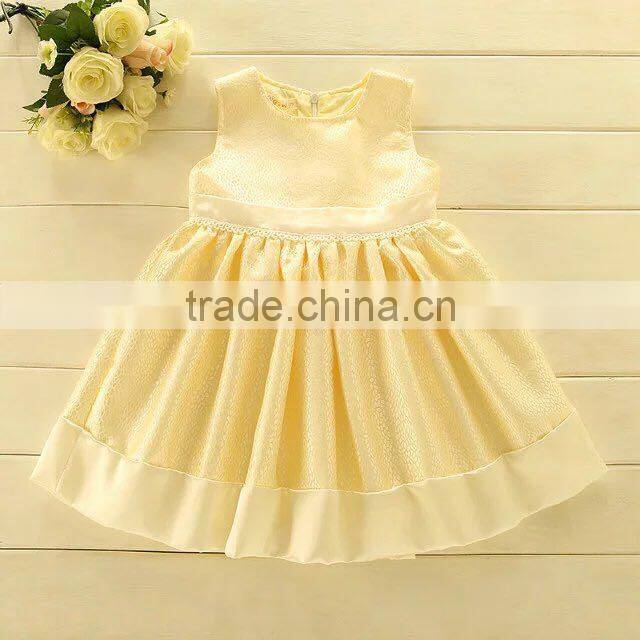 2017 kids beautiful model frock design girls winter vest dress for infants European Style Autumn Children's baby Party Dress