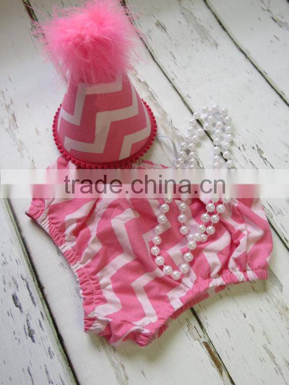 Baby Infant Cute 3PCS Bloomers Sets Short With Tie And Hat Baby Clothes