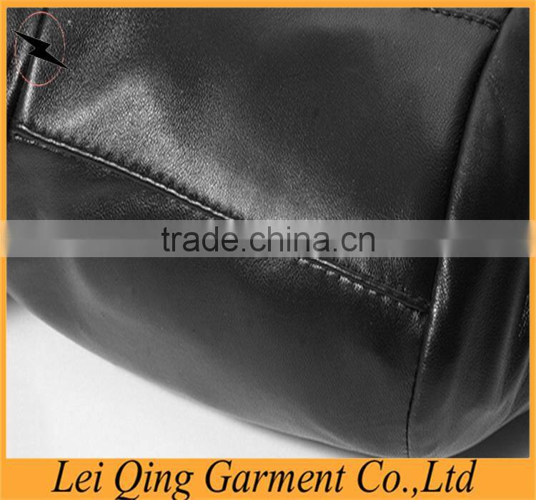 OEM service simple designs custom slim men leather jacket