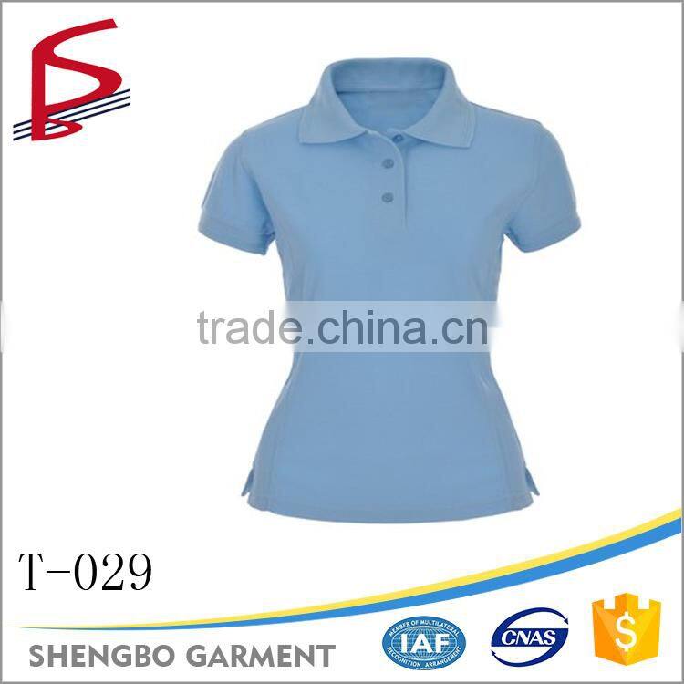 2016 summer colorful 100% cotton polo custom t shirt woman