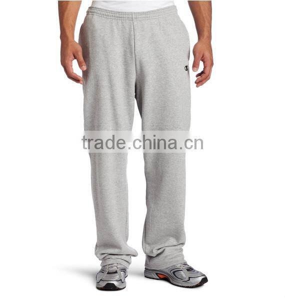 OEM bulking buy open bottom polyester/cotton yarn men jogger pants with pocket