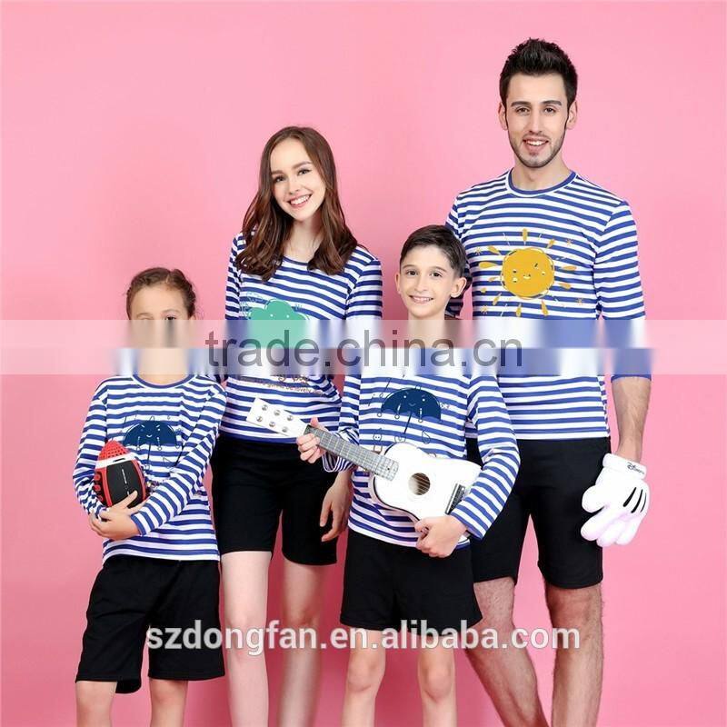 Family matching clothing long sleeve shirt matching clothes mother and daughter sweet family look clothes