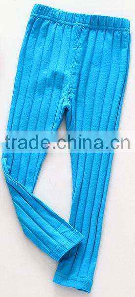 Fashion unique slim design breathable children knit tight pants/customized seamed kids trousers design for girls