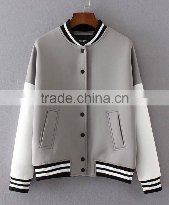 Runwaylover EY1008C New Style 2016 Women Fashion Baseball Jackets