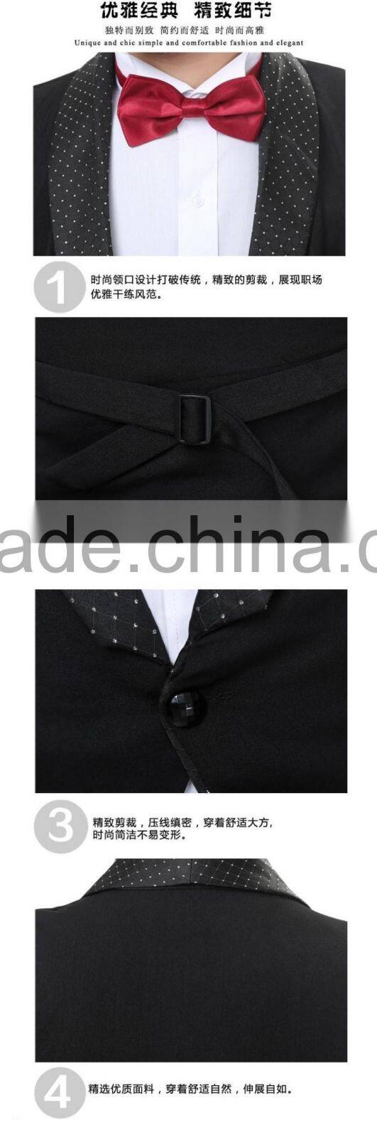 Juqian custom high end slim fit western restaurant waitress tuxedo uniform designs