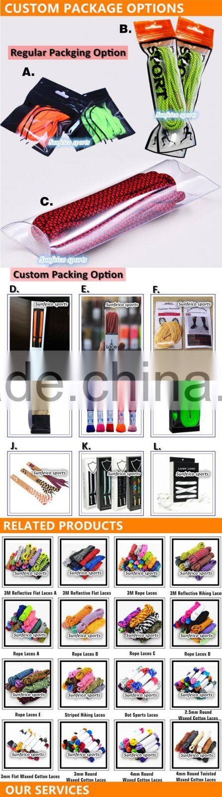 Customized Strong Round Fireman Military Boot Laces Manufacturer Provide Custom Service