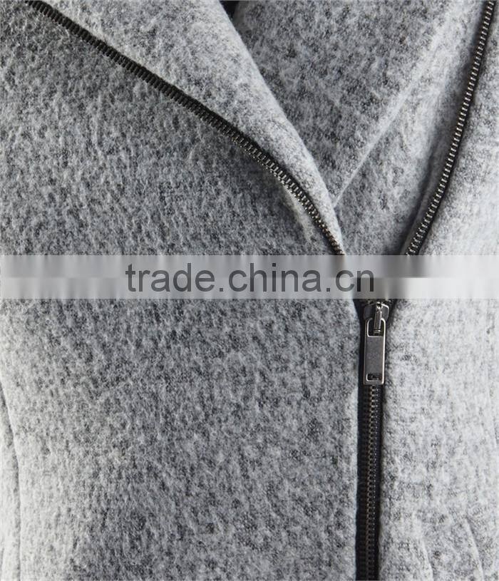 latest minimalist biker-style luxury women corduroy winter coat with zipper