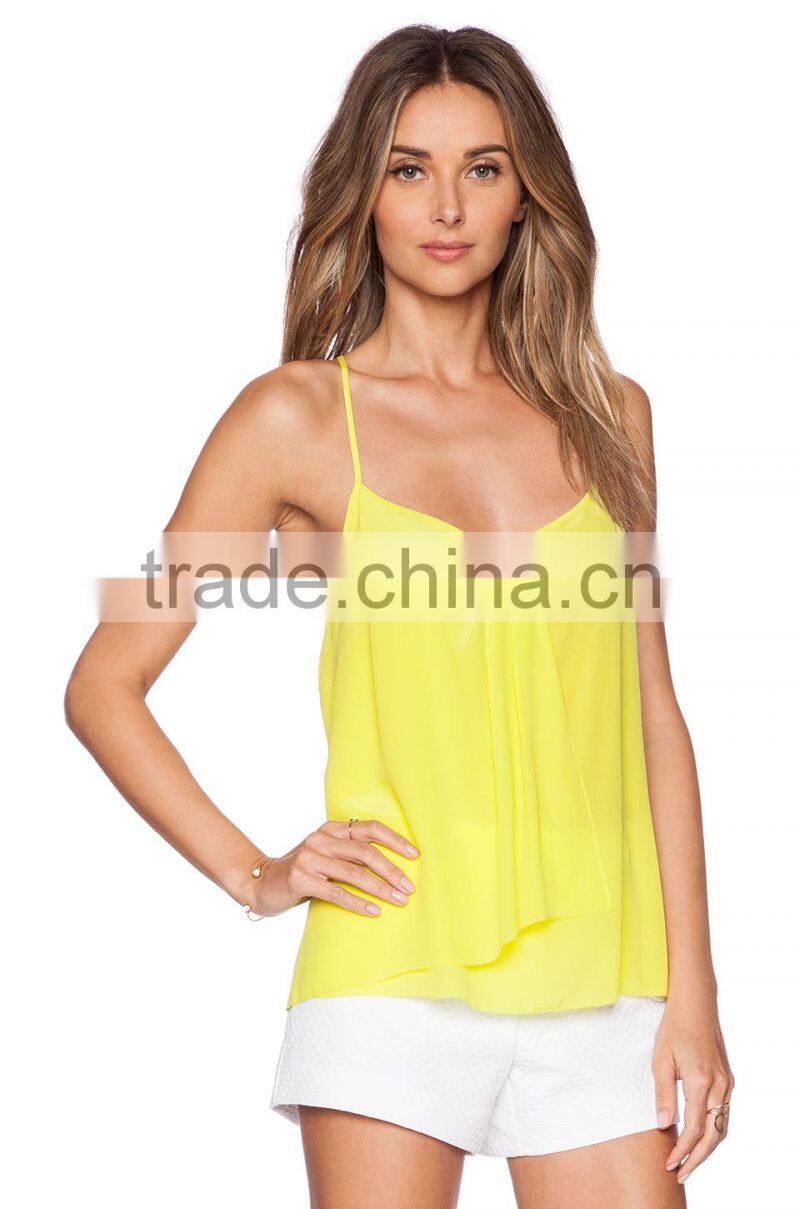 low cut tank tops 100% silk
