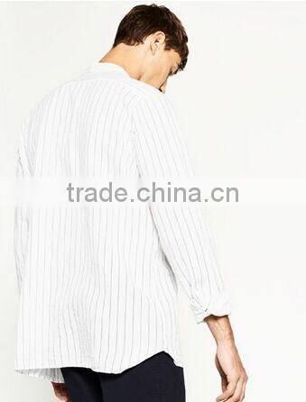 Seven men solid color shirt sleeve shirt