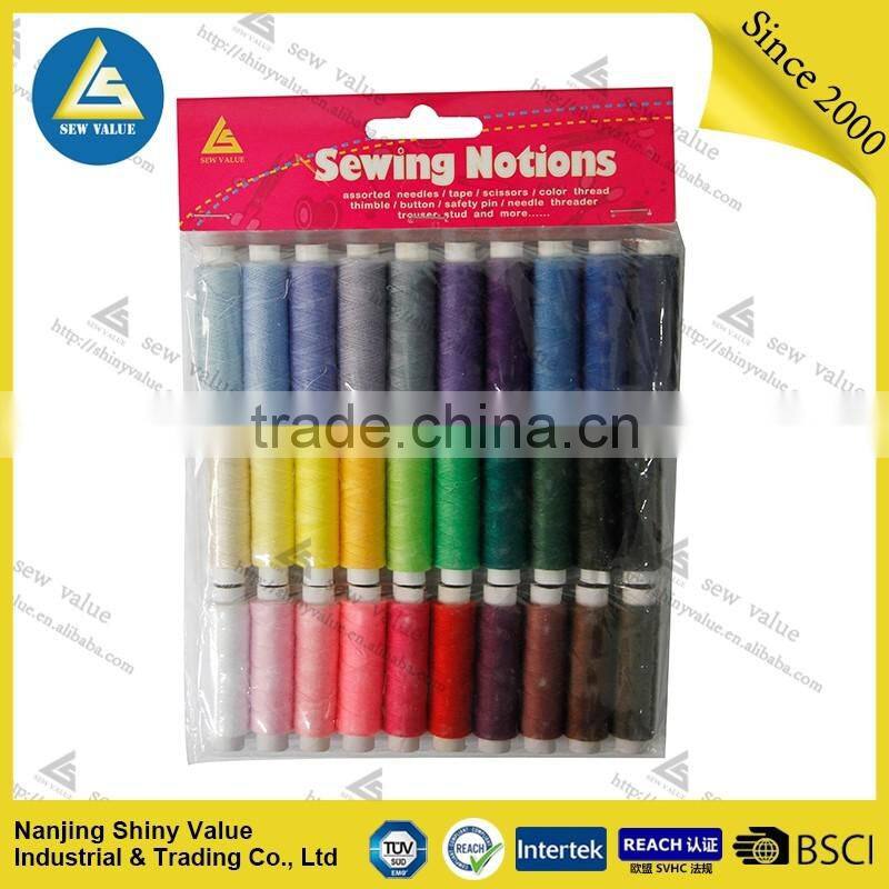 wholesale 3 rolls 100m 100% spun polyester sewing thread