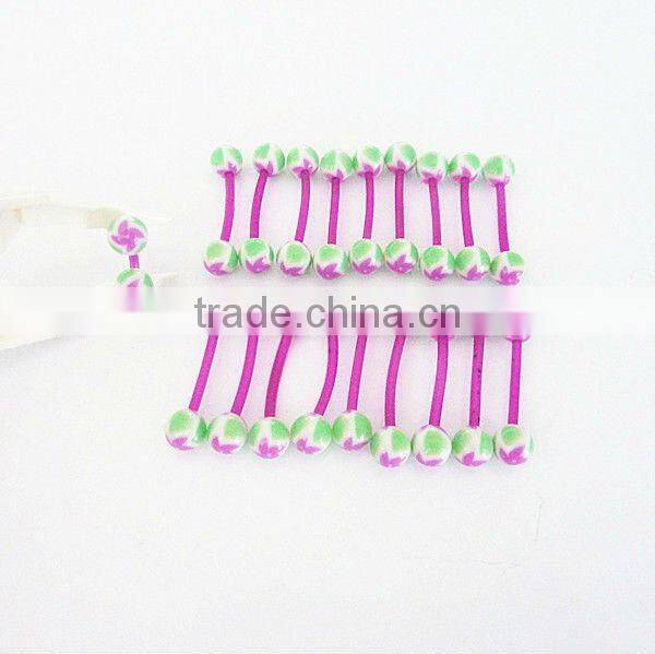 hot printed windmill acrylic ball EBA shaft flexible tongue piercing body jewelry