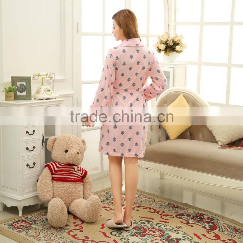 colorful micro polar fleece for girls bathrobe