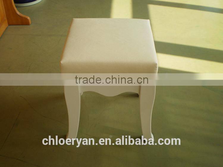 Factory supply modern design white fitting room stool