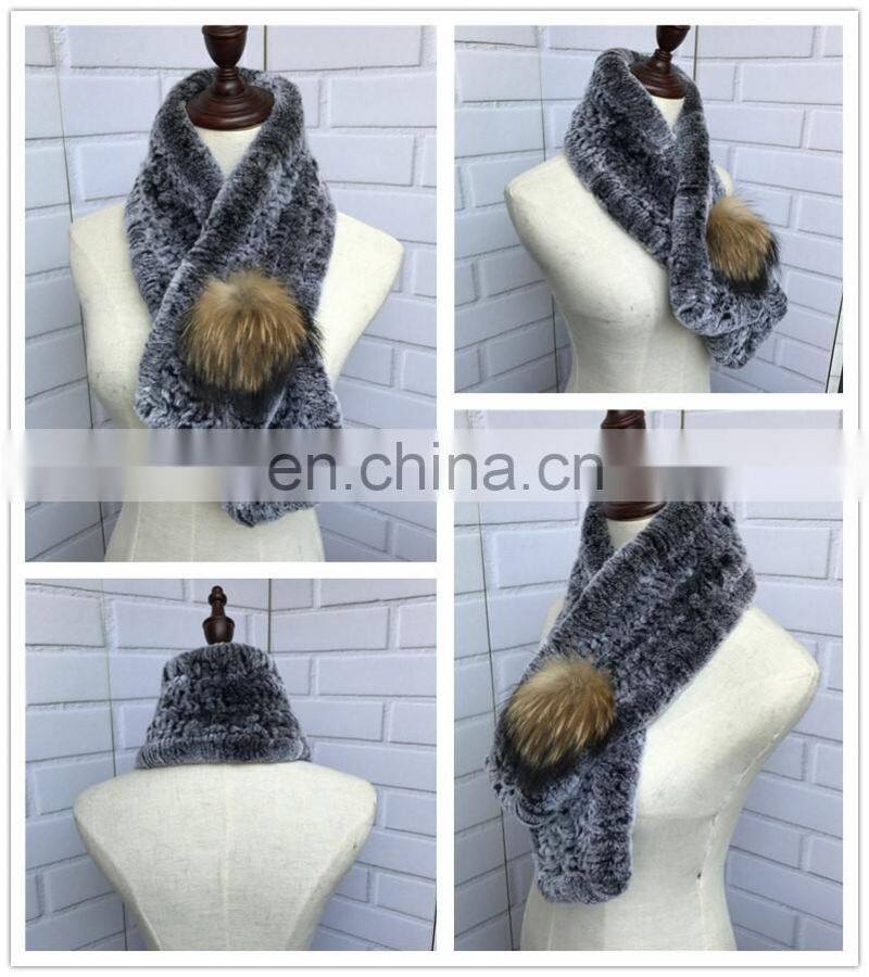 2016 Latest Design Woman Accessories Scarf / New Fashion Real Rabbit Fur Scarf / Ladies Lucury Scarf