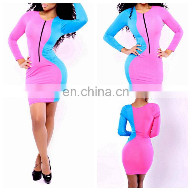 Professional women O-neck bodycon dresses