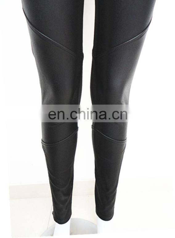 wholesale stretch leather leggings stretch pants genuine leather pants for women