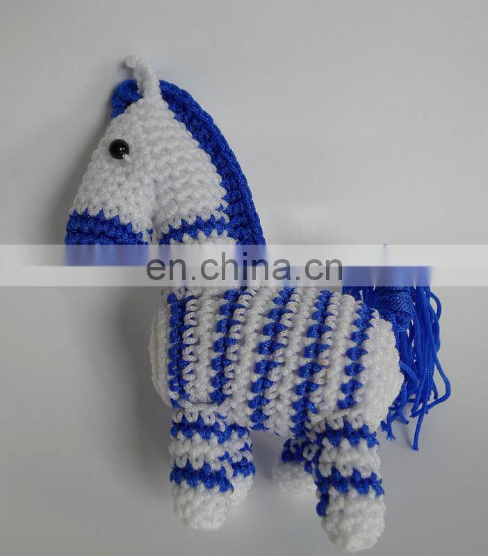 Hot-saleing stuffed woven fabric, with knit and crochet fabricsKnit Horse, Hand Crochet Animal Toys