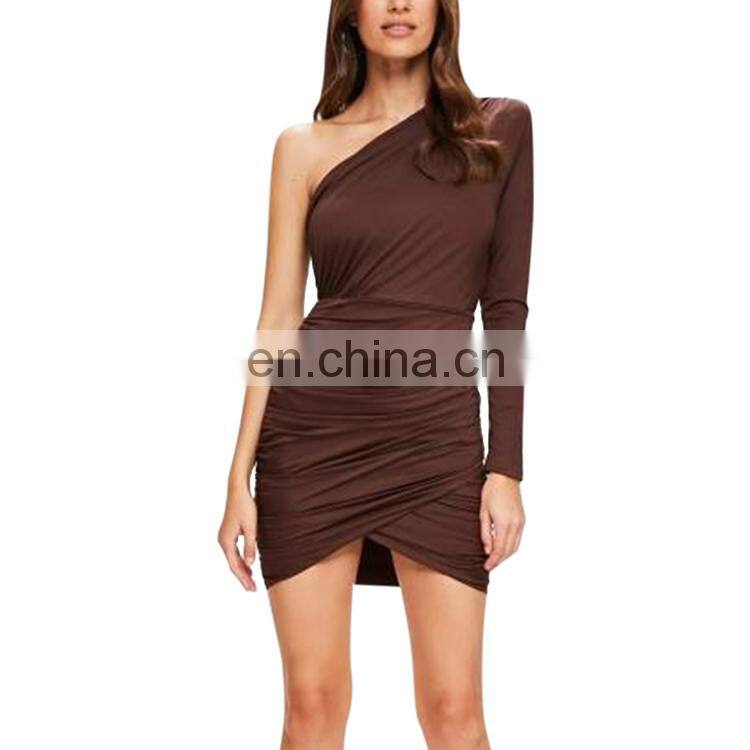 Fashiion New Design One Shoulder Evening Bandage Bodycon Women Party Dress