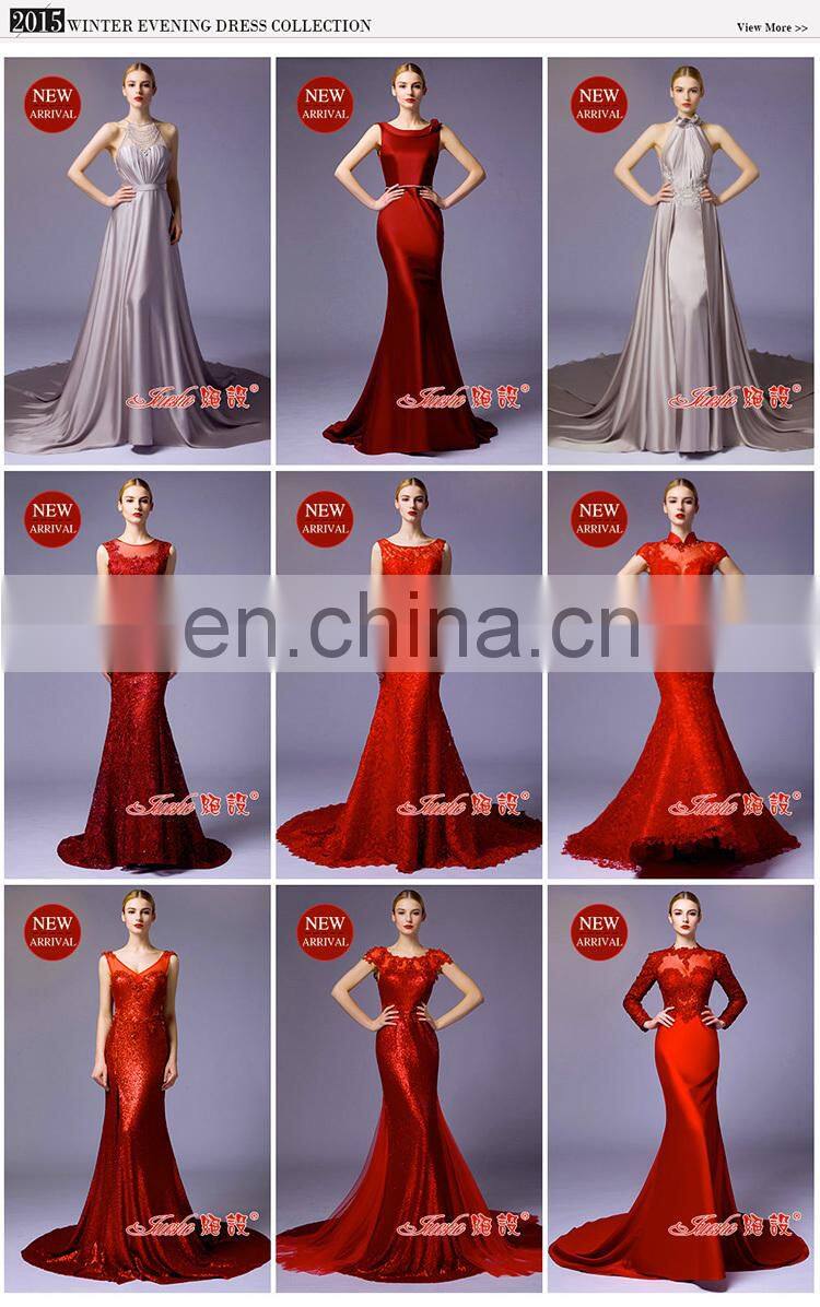 Real Off The Shoulder Lace Appliqued Fishtail Red Sexy Evening Dress Formal