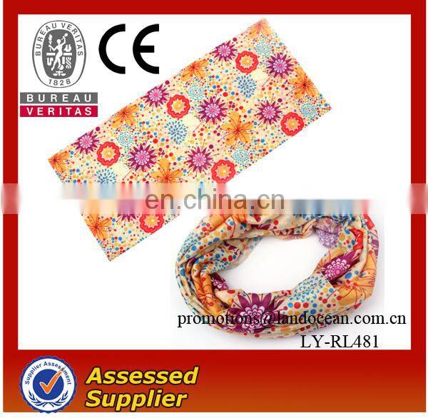 Customized Polyester multifunctional seamless tube bandanas 2016
