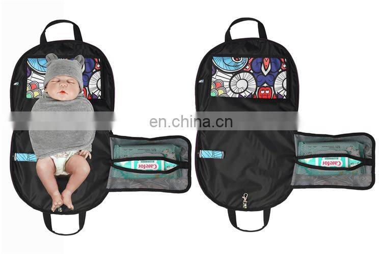New 2 pack Multi-functional Mommy Travel Foldable Waterproof Organizer Kit Baby Portable Changing mat bag