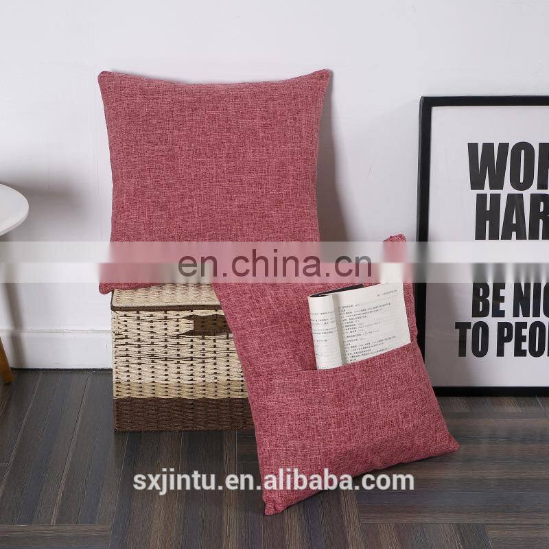 Wholesale Book Pocket Sublimation linen Pillow case Cover