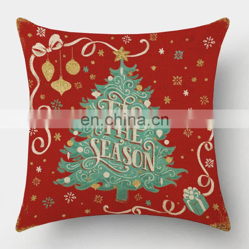 i@home Christmas theme simple style chair sofa linen pillow cushion cover