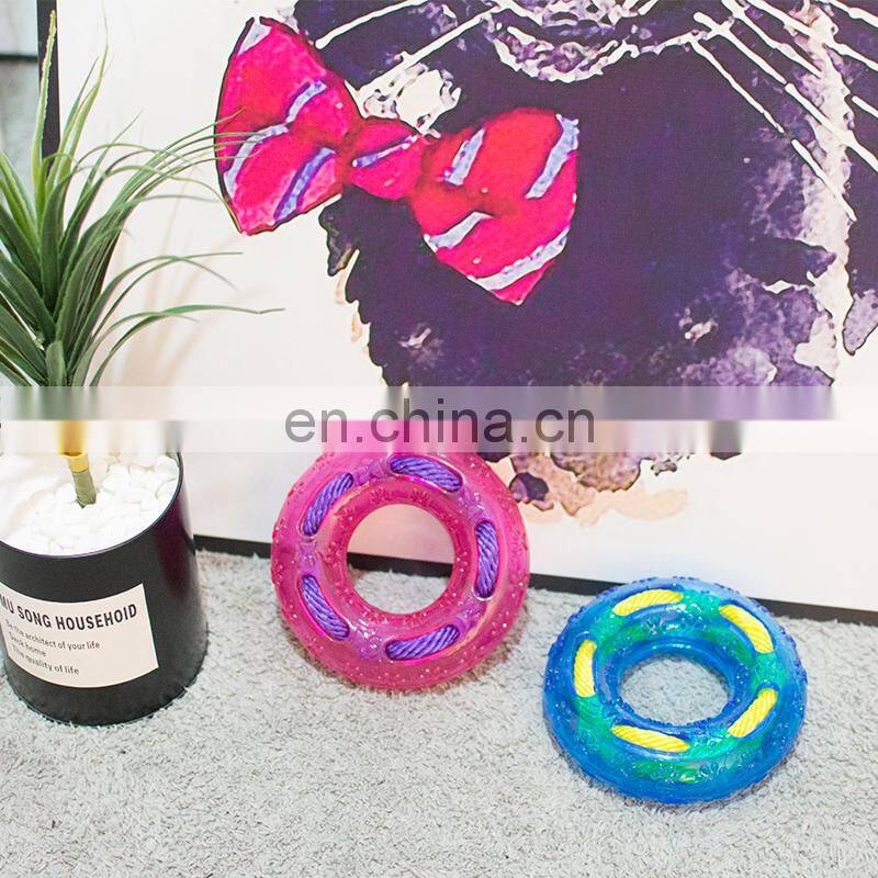Manufacturer Wholesale Chew Tough Blue Pink Pet Dog Tpr Round Toys