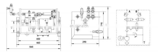 Hydraulic power unit for tailgate car lift 12v 24v