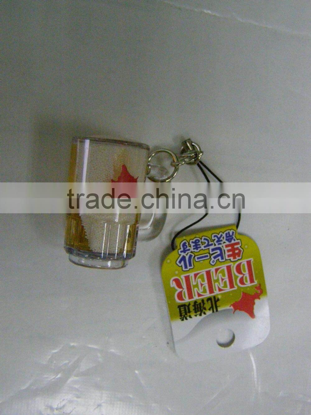 Hot Sale Custom Acrylic Beer Cup Keychain, Modern Acrylic Keychain